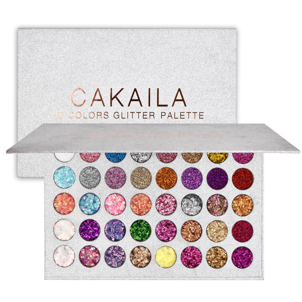 Eyeshadow Palette Makeup Set, 40 Colors Eyeshadow Palette Makeup, 40 Blendable Shades with Highly Pigmented Glitters, Shimmers for Day or Night Looks,