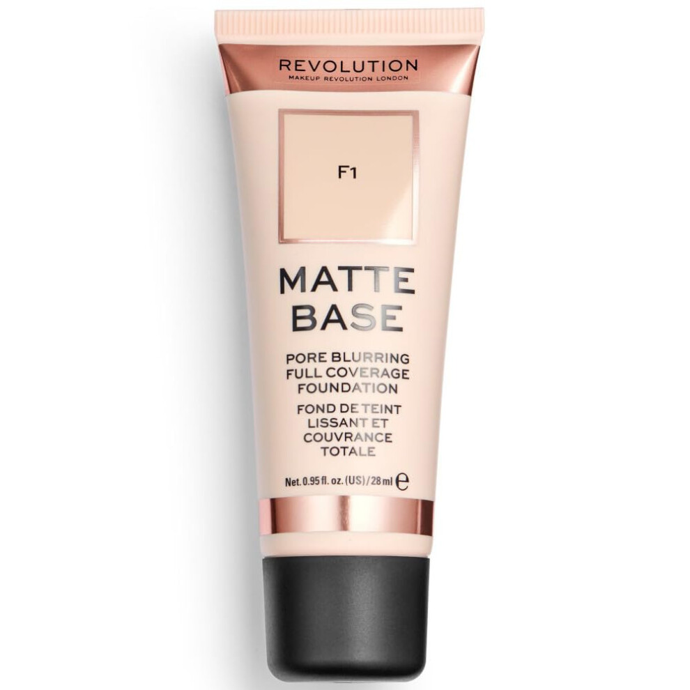 Revolution Beauty London Makeup Revolution, Matte Base, Foundation, F1, 28Ml