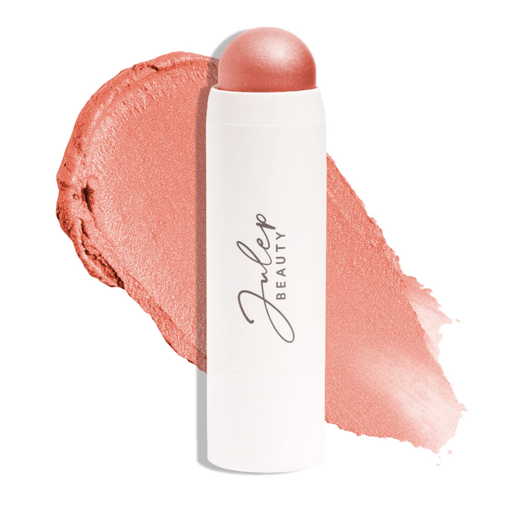 Skip The Brush Cream to Powder Blush Stick - Rose Gold - Blendable and Buildable Color - 2-in-1 Blush and Lip Makeup Stick