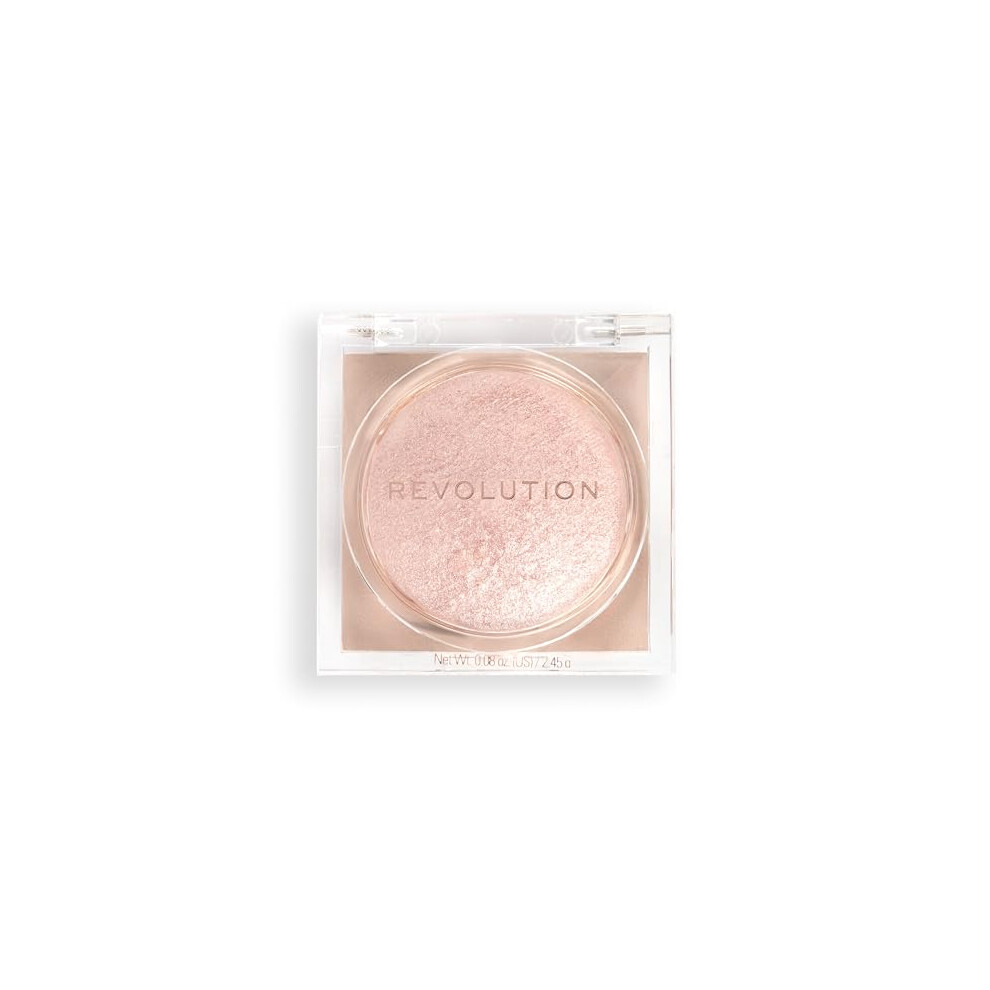 Makeup Revolution Beam Bright Highlighter, All Over Face Glow, Powder To Liquid Formula, 5 Different Shades, Rose Lustre