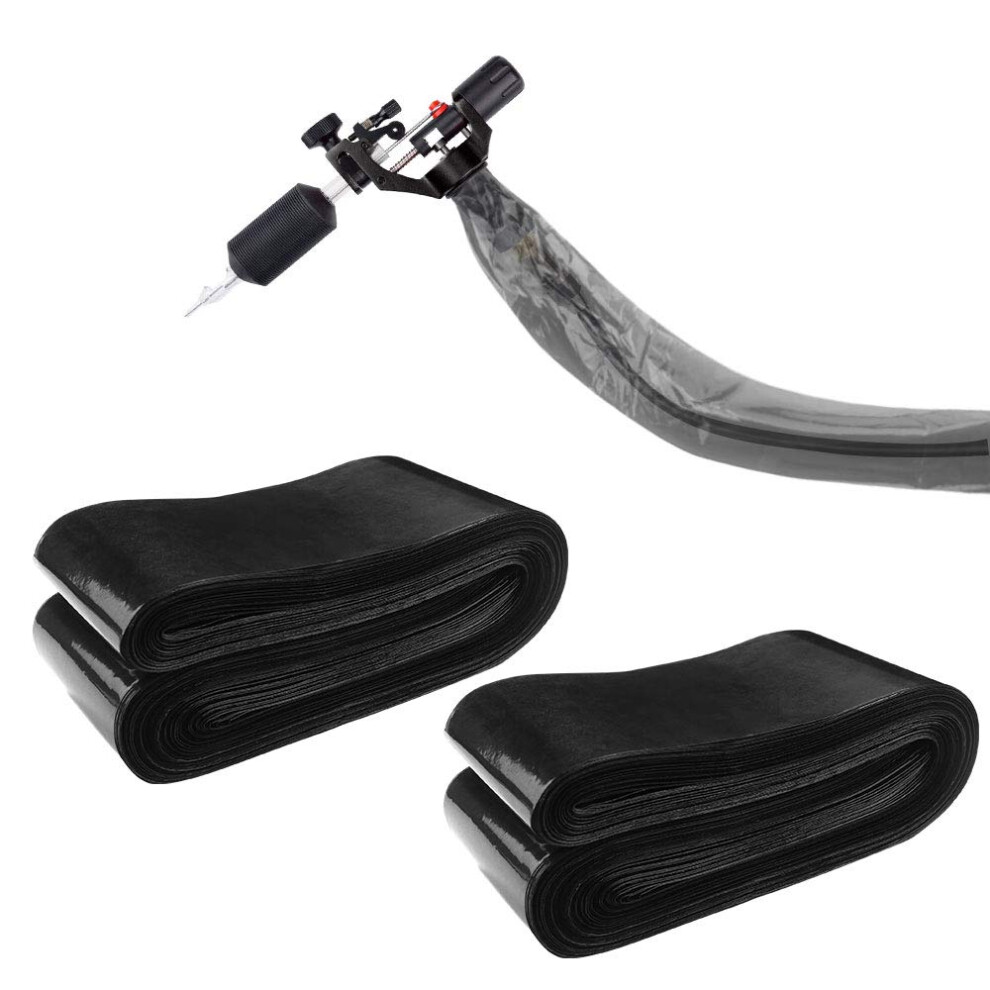 Yangfei 200 Pieces Tattoo Clip Cord Cover, Tattoo Machine Sleeves Bags Hygienic Plastic Tattoo Machine Covers For Tattoo Power Cord Tattoo Machine Accessories