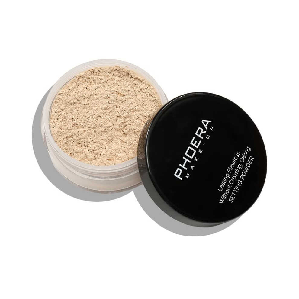 Abrus - Translucent Makeup Setting Matte Face Powder + Setting Powder Puff, Long Lasting Translucent Setting Powder Lightweight Foundation Make Up Fixer (02