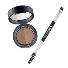 Soft Brow Define & Fill Powder Duo Includes Dual Ended Brush Vegan and Cruelty Free (Brunette)