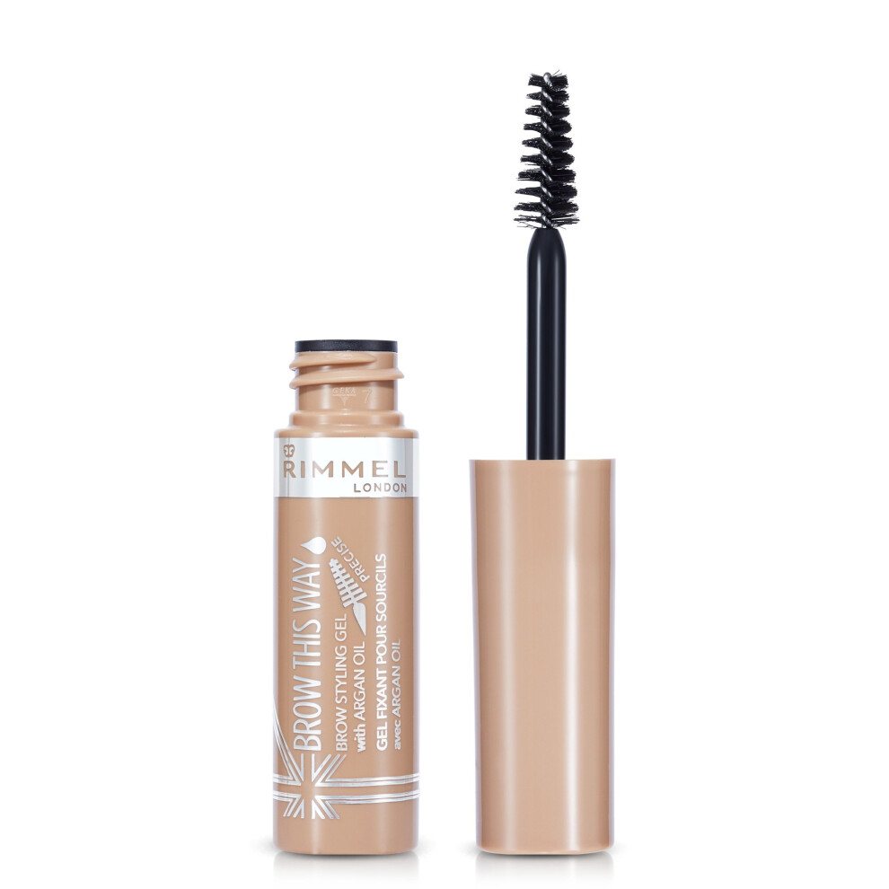 London Brow This Way Brow Styling Gel with Argan Oil, Tames and Sets Brows, Blonde, 5 ml