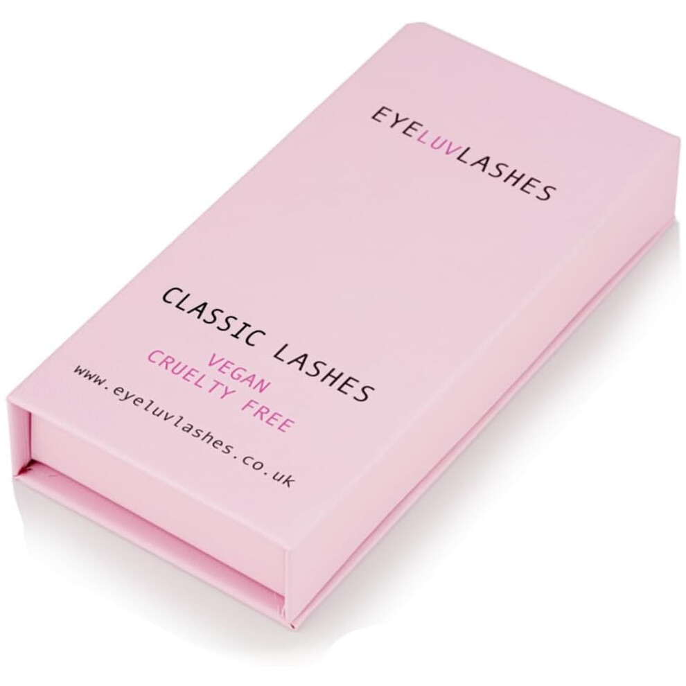 Eyeluvlashes Professional Eyelash Extensions Classic Lash Trays Silk Eyelash Extensions Individual Eyelashes Soft Lightweight Lashes Semi Permanent Eyelashes Eyeluvlashes (D Curl 0.20, Mix 8-15Mm