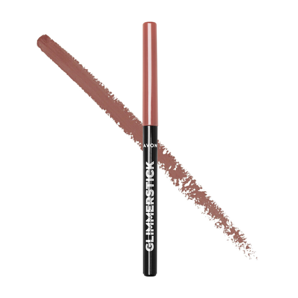 Avon Glimmerstick Lip Liner, Prevents Lipstick From Feathering, Long-Lasting Finish, Defines and Contours, Blush Nude