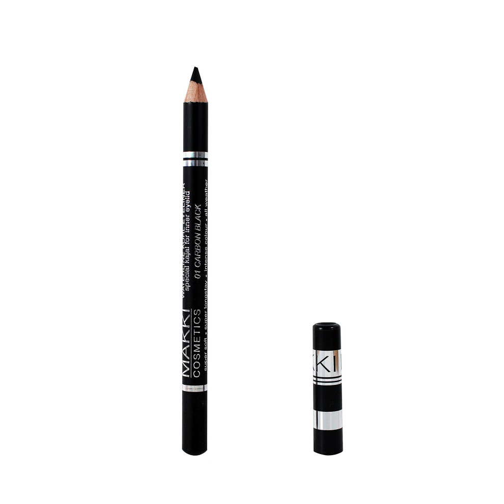 Makki Carbon Black Waterline Kohl Eyeliner - Special Kajal For Inner Eyelids