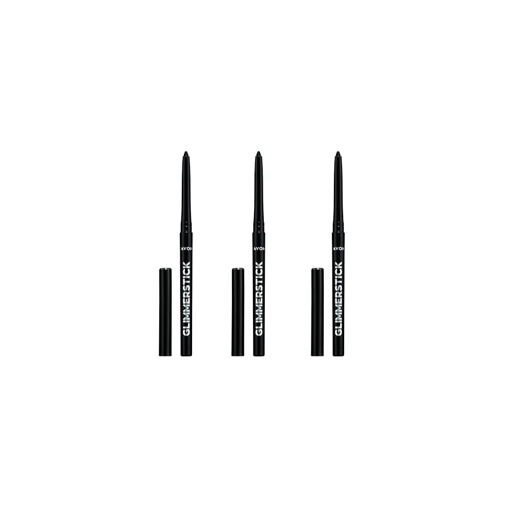 Glimmerstick Eyeliner Trio - Blackest Black 0.28g, Soft-Glide Formula, Bold and Intense Colour, Waterproof, Smudge-Proof Colour That Lasts All-Day,