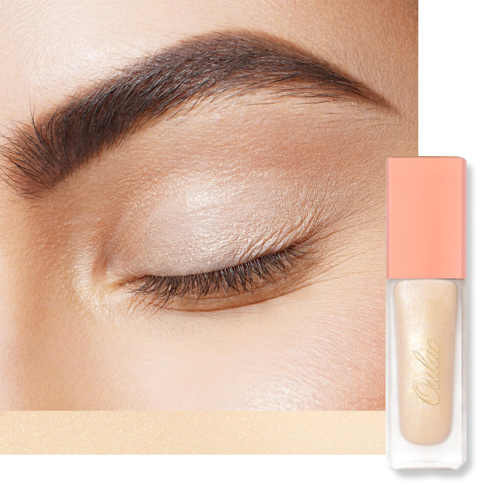 Oulac Liquid Eyeshadow Satin Finish - Multi-Use Eyeshadow Primer & Highlighter | Blendable Smooth Eye Make-Up, Crease-Resistant, Non-Greasy, Vegan,
