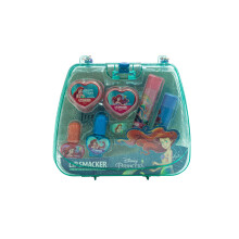 Princess Ariel Mini Tote Bag, All-in-One Safe-to-Use Make-up Gifset for Kids Including Make-up for Face, Lips and Nails with Beauty Accessories