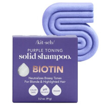 Kitsch, Lila Tönender Fester Shampoo Riegel, Biotin, Orangenblüte & Jasmin, 3,2 Unzen (91 g)
