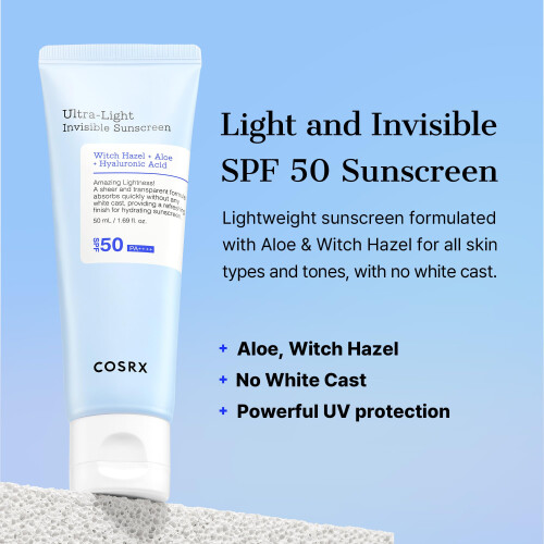 Cosrx Cosrx - Ultra Light Invisible Sunscreen SPF50 PA++++ (50ml) 2