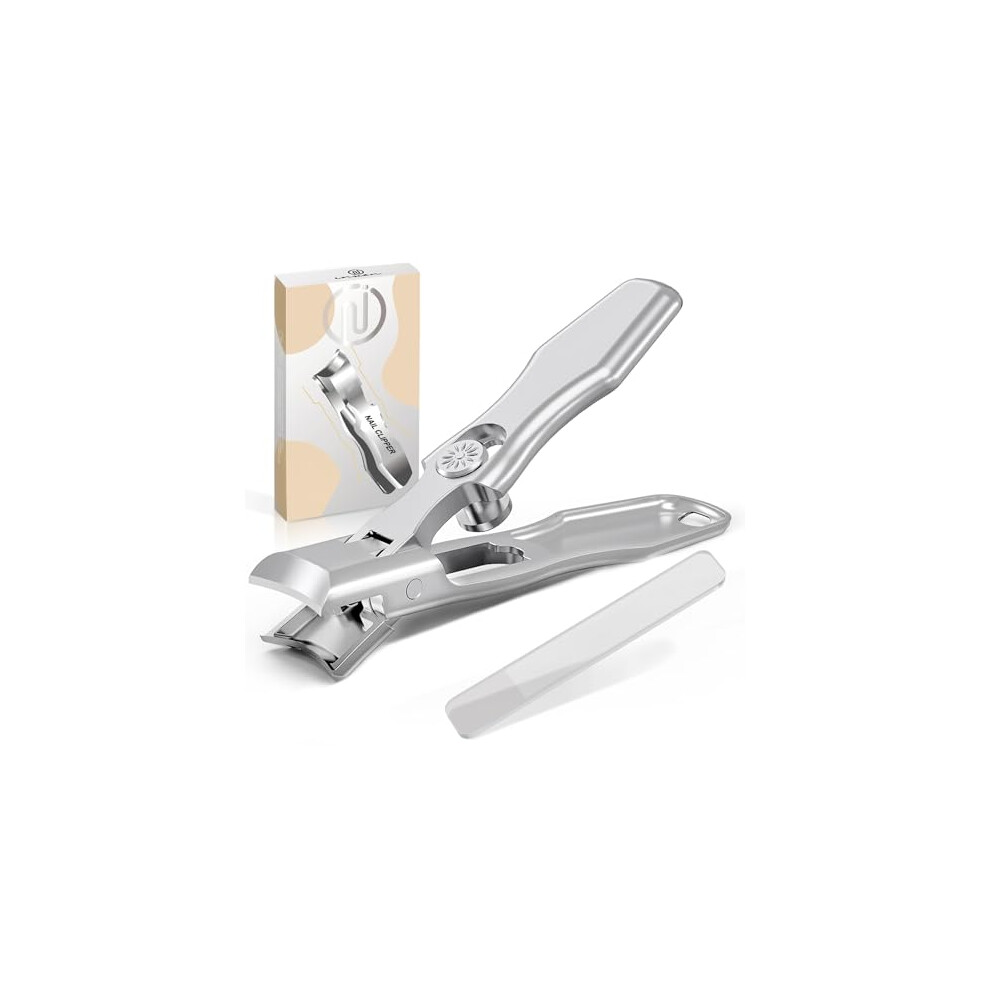 Inxen Thick Nail Clippers With Catcher - Wide Jaw, Heavy-Duty German-Quality Toenail Clippers For Men