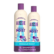 Shampoo And Conditioner Set For Dry, Damaged Hair, Miracle Moist, With Macadamia Nut Oil, Cruelty Free, XL VALUE PACK, 1145ml, (Pack of 2)