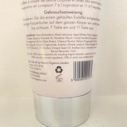 Neom- Beurre Corporel Magnésium Lavande, Basilic & Jasmin, 30ml 2