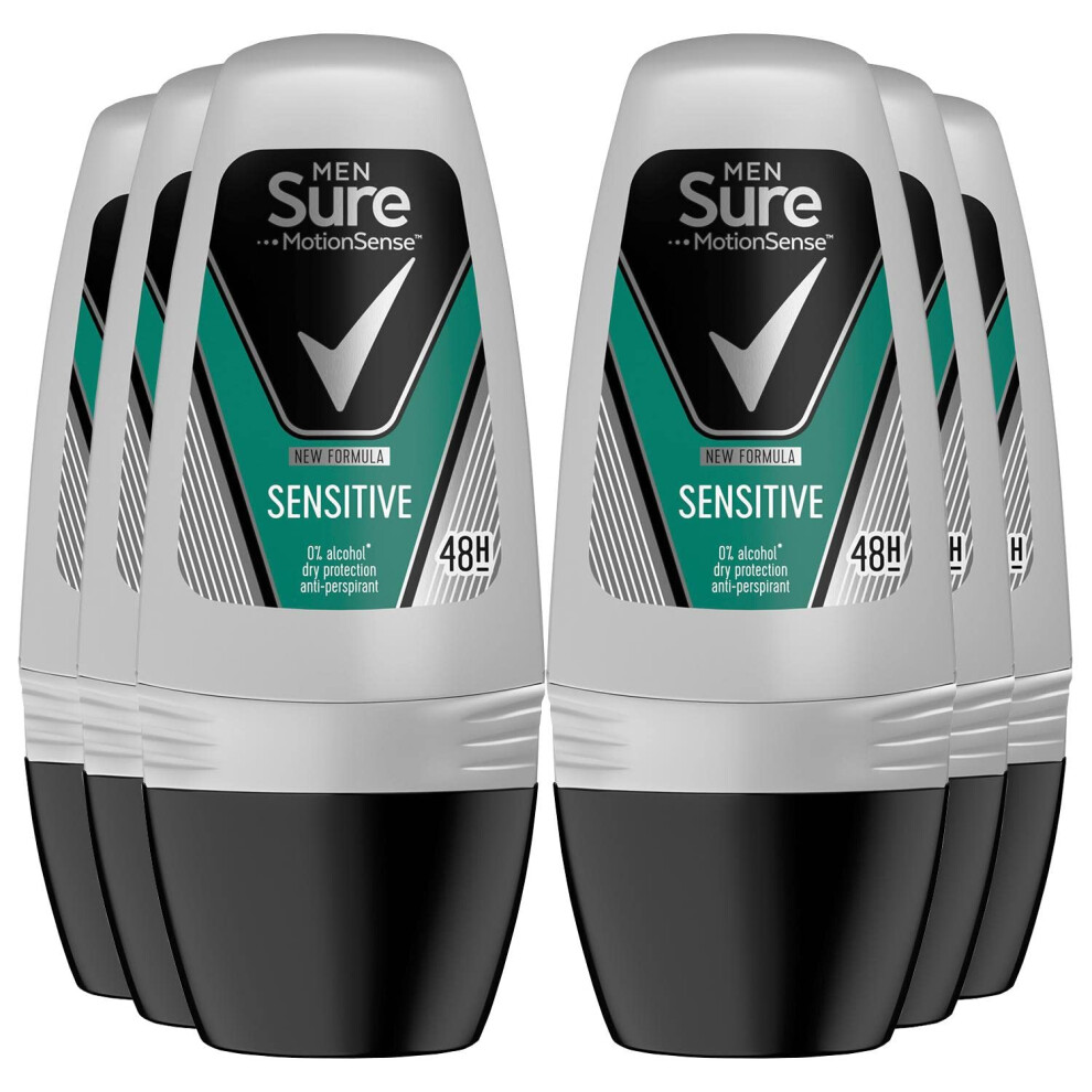 Men Motion Sense Antiperspirant Deodorant Sensitive Dry Roll-On that keeps up to 48 hours of protection from sweat and body odour helps keep you fresh