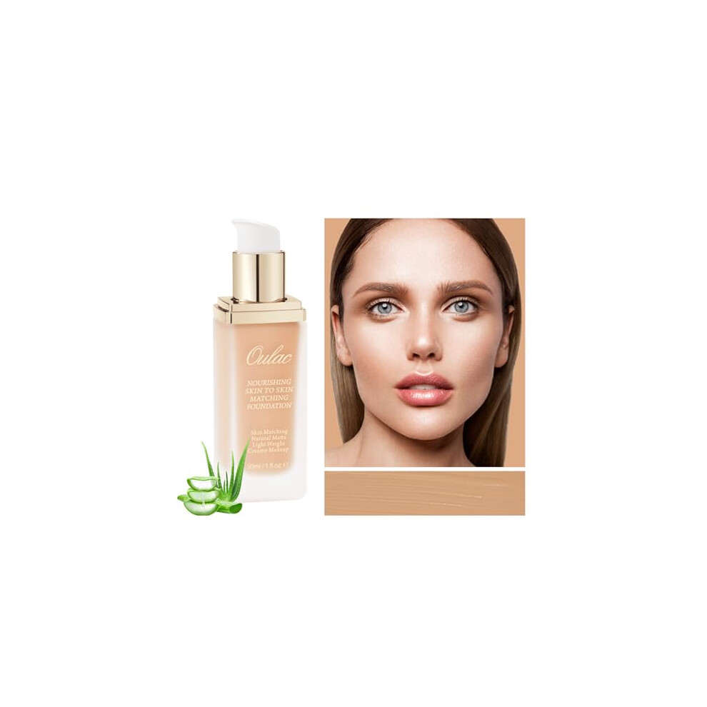 Foundation for Mature Skin, Hydrating Foundation enriched with aloe vera and Vitamin E, Foundation for dry skin, Long Lasting Liquid Foundation, Vegan