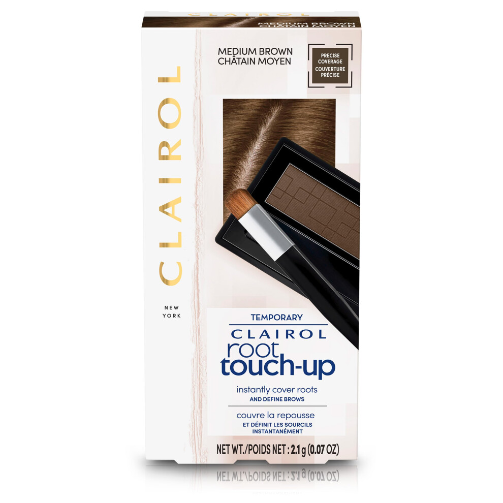 Root Touch-Up Concealing Powder, Medium Brown, 1 Count