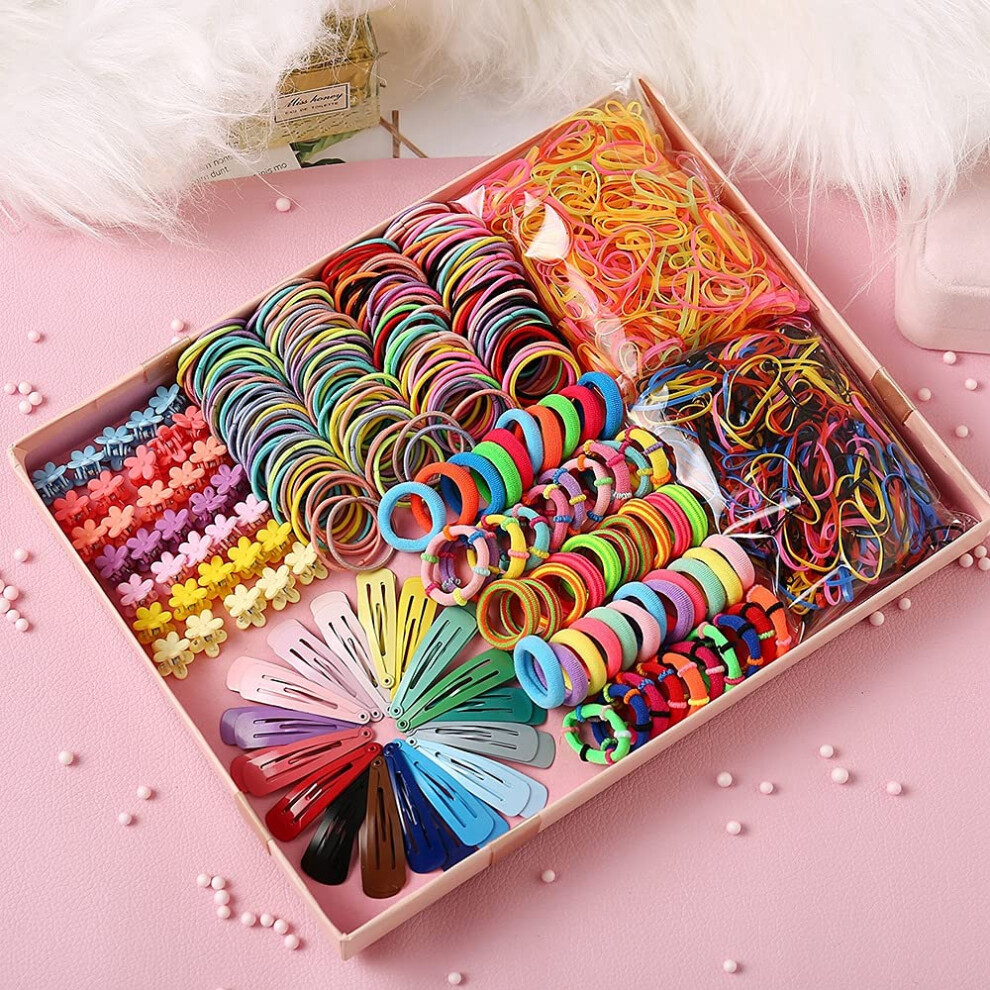 780 pcs Gift Set Hair Accessories Baby Little Girls Hair Clips Bows Ties Toddlers Barrettes Hairpins Set Head Ornaments light Multicolor