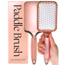 Paddle Hair Brush Women with Easy Grip Gel Handle, Paddle Brush for Blow Drying, Detangling, & Straightening - Hairbrushes for Women For All Hair