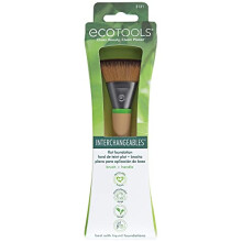 EcoTools Flat Foundation Interchangeables Makeup Brush with Snap-On Head – Flawless Liquid & Cream Foundation, Vegan, Cruelty-Free