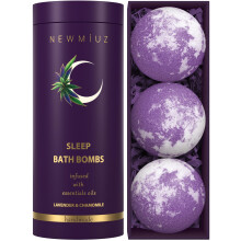 Deep Sleep Bubble Bath Bombs Infused Lavender and Chamomile Essential Luxurious Bath Additives for Dry Skin Nourishment -Indulge in A Blissful Bathing