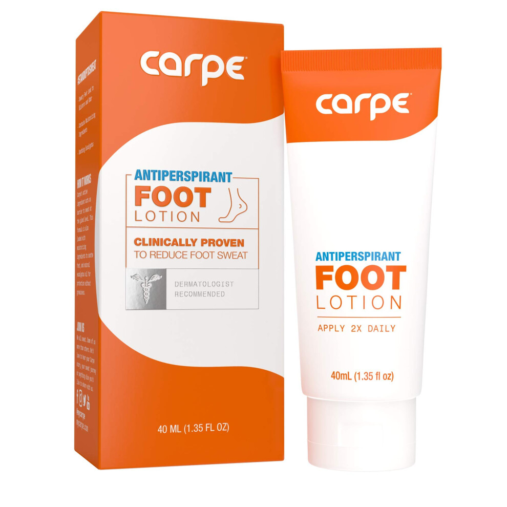Carpe Antiperspirant Foot Lotion | A Solution To Excessive Sweaty, Smelly Feet | Helps Prevent Blisters