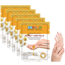 5 Pairs Hands Moisturizing Gloves, Hand Skin Repair Renew Mask w/Infused Collagen, Moisture Enhancing Gloves for Dry, Aging, Cracked Hands (Honey&Milk