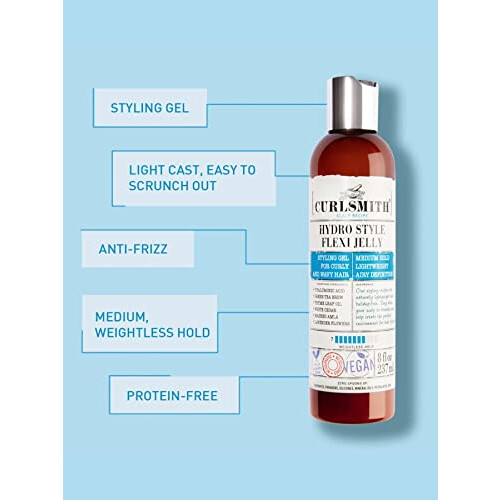 Curlsmith - Hydro Style Flexi-Jelly - Veganes Defining Gel für welliges, lockiges oder krauses Haar (59 ml) 2