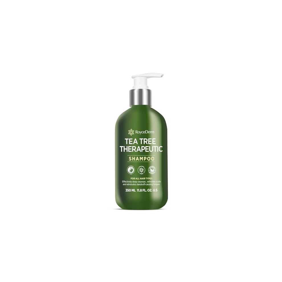 Roycederm Tea Tree Antifungal Shampoo: Folliculitis Shampoo For Dry Scalp, Dandruff, And Itchy Scalp - Clarifying Shampoo With Tea Tree Oil, Paraben & Sulfate