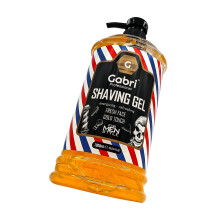 Gabri Shaving Gel with Pump Transparent 1000 ml | Moisturizing and Smooth Shaving Experience | Fresh Active Easy, Refreshing, Smooth Shave (Golden
