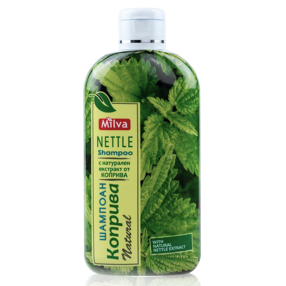 Milva Nettle Shampoo For Greasy Hair - 200 Ml Natural Clarifying Shampoo For Oily Hair And Roots - Greasy Hair Remedy, Sulphate Free Shampoo Oily Scalp