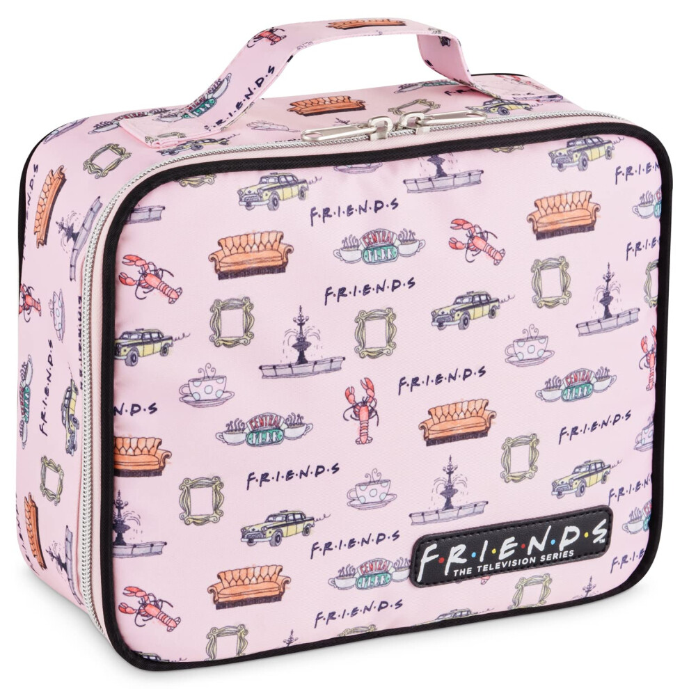 TV Makeup Bag Cosmetic Case Organiser with Compartments | Friends Merchandise Vanity Travel Beauty Make Up Case | Make Up Storage for Women |