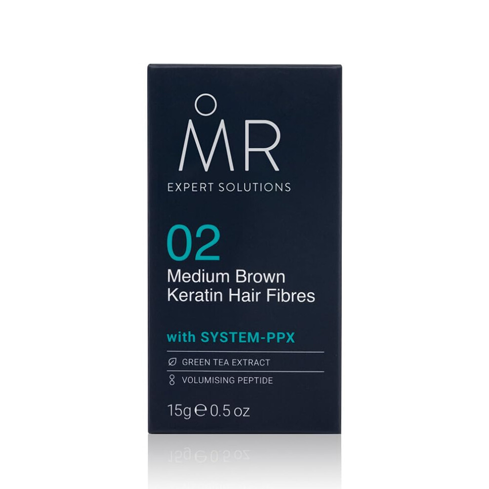 MR Medium Brown Hair Fibres (15g). Hair Loss Concealer with System-PPX, Thinning Hair Concealer for Bald Patch Cover Up, Hair Fibres Medium Brown,-image-OPC-PFDDN9B-NEW