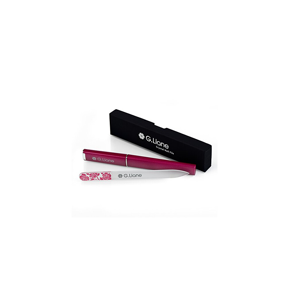Crystal Glass Nail File Professional Double Sided Etched Crystal Nail Files Set for Nail Art & Nail Care Alternative to Metal Nail files Emery Boards