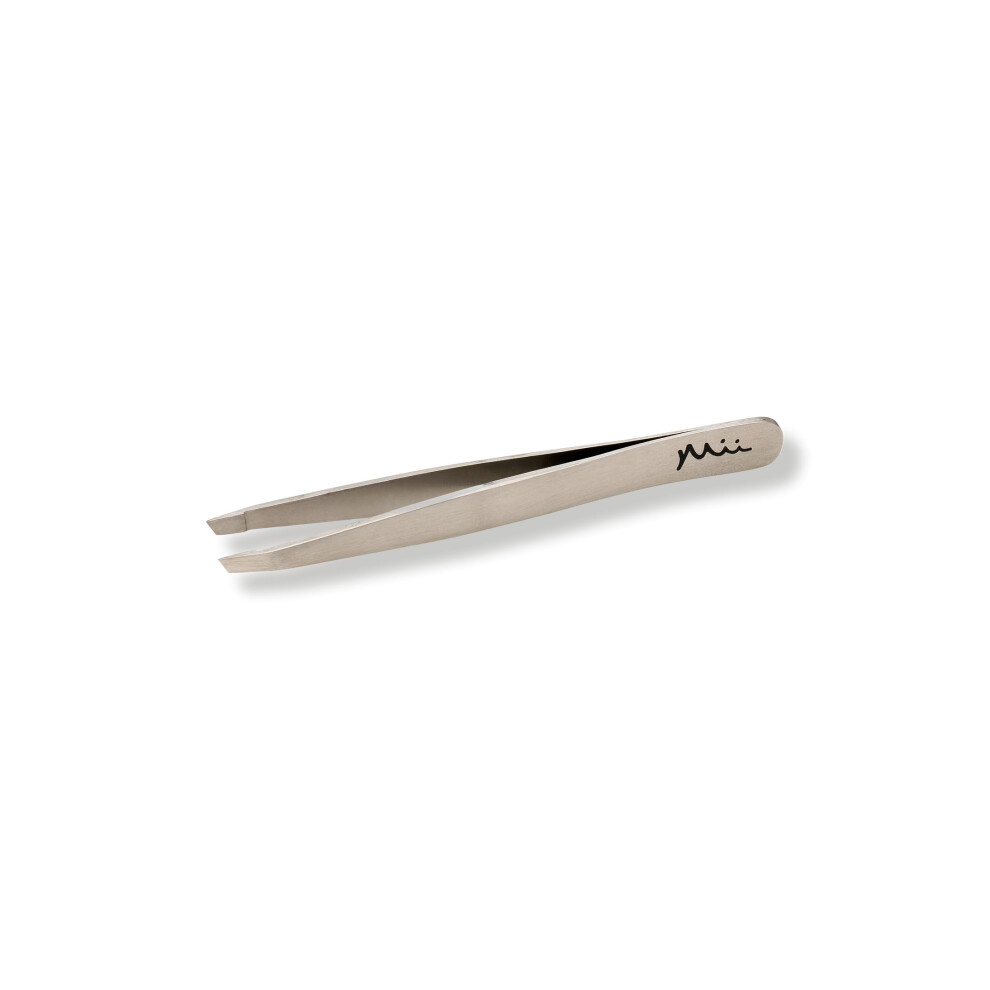 Spongelle Mii Cosmetics - Brow By Mii Definitive Slanted Tweezers - Stainless Steel Precise Professional Tweezers
