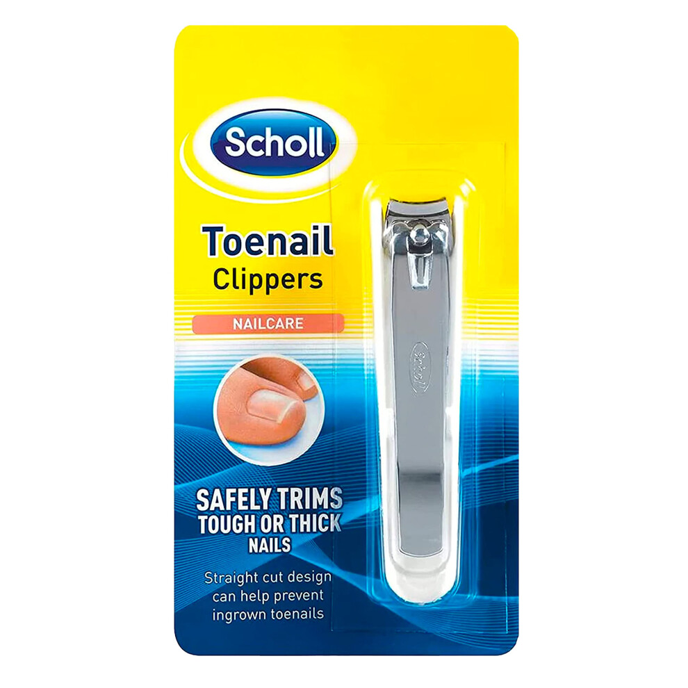 Nailcare Toenail clippers - Fingernail and Toenail Clippers by Scholl to Safetly Trim Tough or Thick Nails