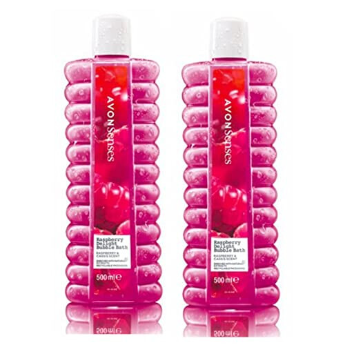 Avon Bubble Bath | Senses Raspberry Delight Bubble Bath - 500ml - Pack of 2 1