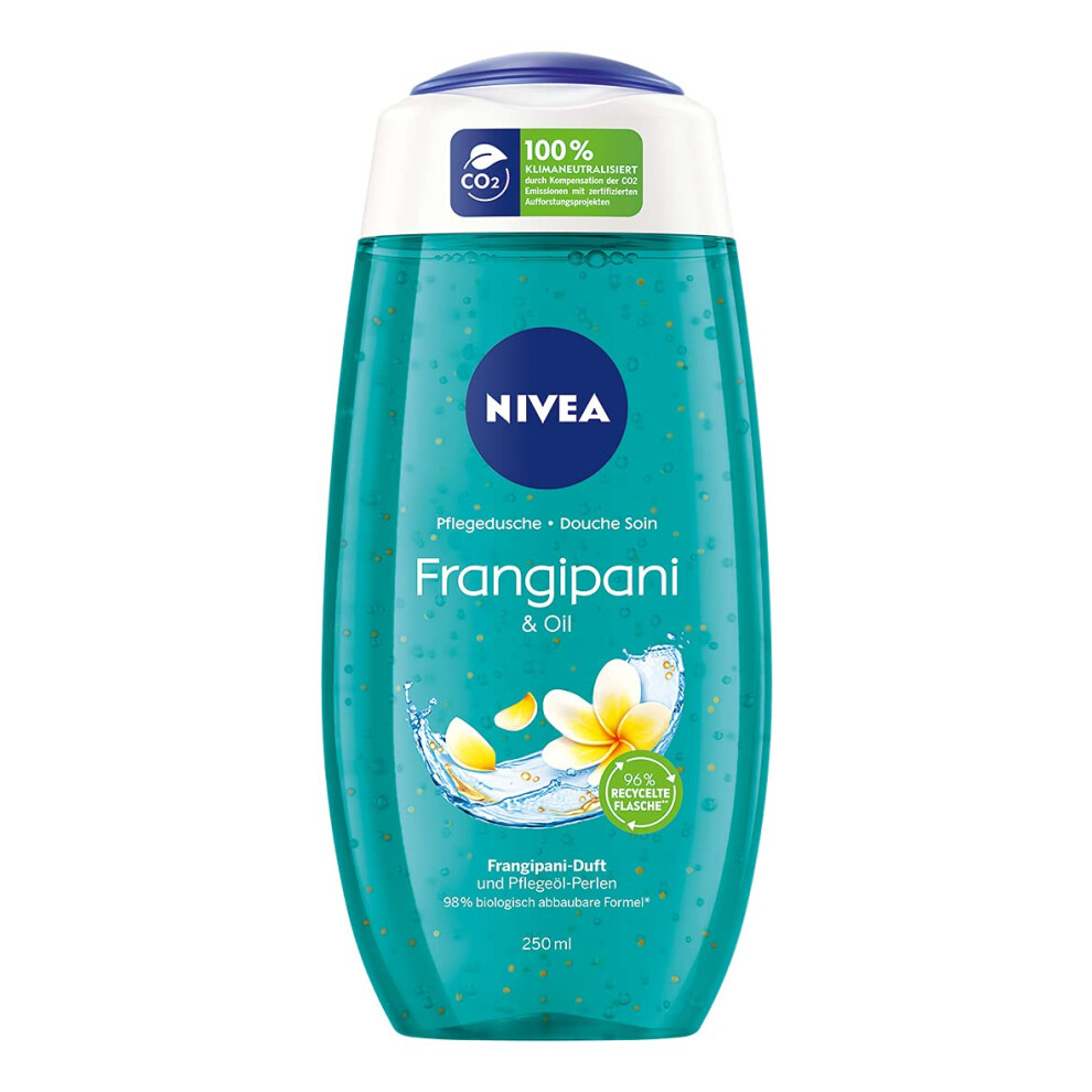 Frangipani & Oil Shower Gel (250 ml), Refreshing Shower Gel with Nourishing Oil Beads, Pampering Shower with Delicate Frangipani Fragrance