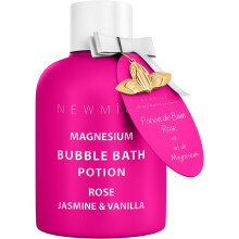 Magnesium Bubble Bath Rose Jasmine Vanilla - Luxury Long Lasting Bubble Bath for Sore Muscles - Epsom Salt Moisturizing Relaxing Stress Relief - Spa