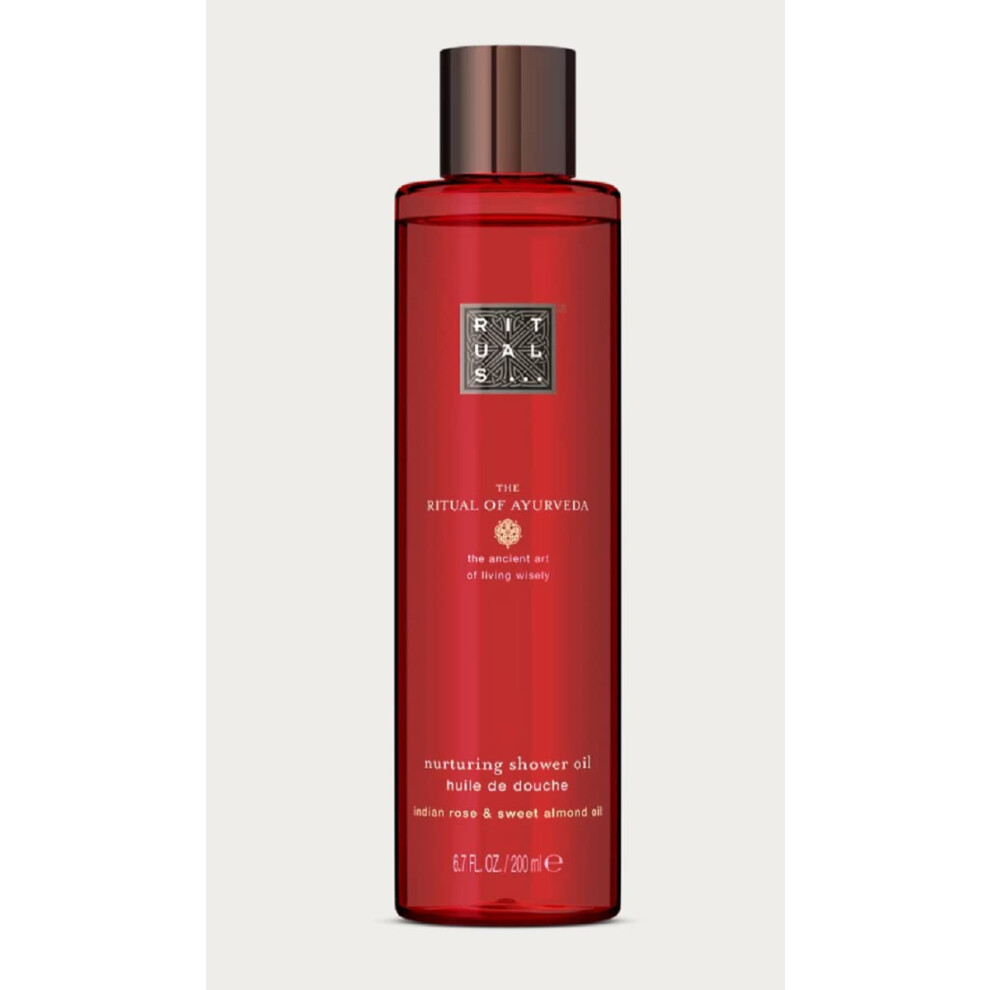 The Rituals of Ayurveda Shower oil indian rose sweet almond oil 200ml