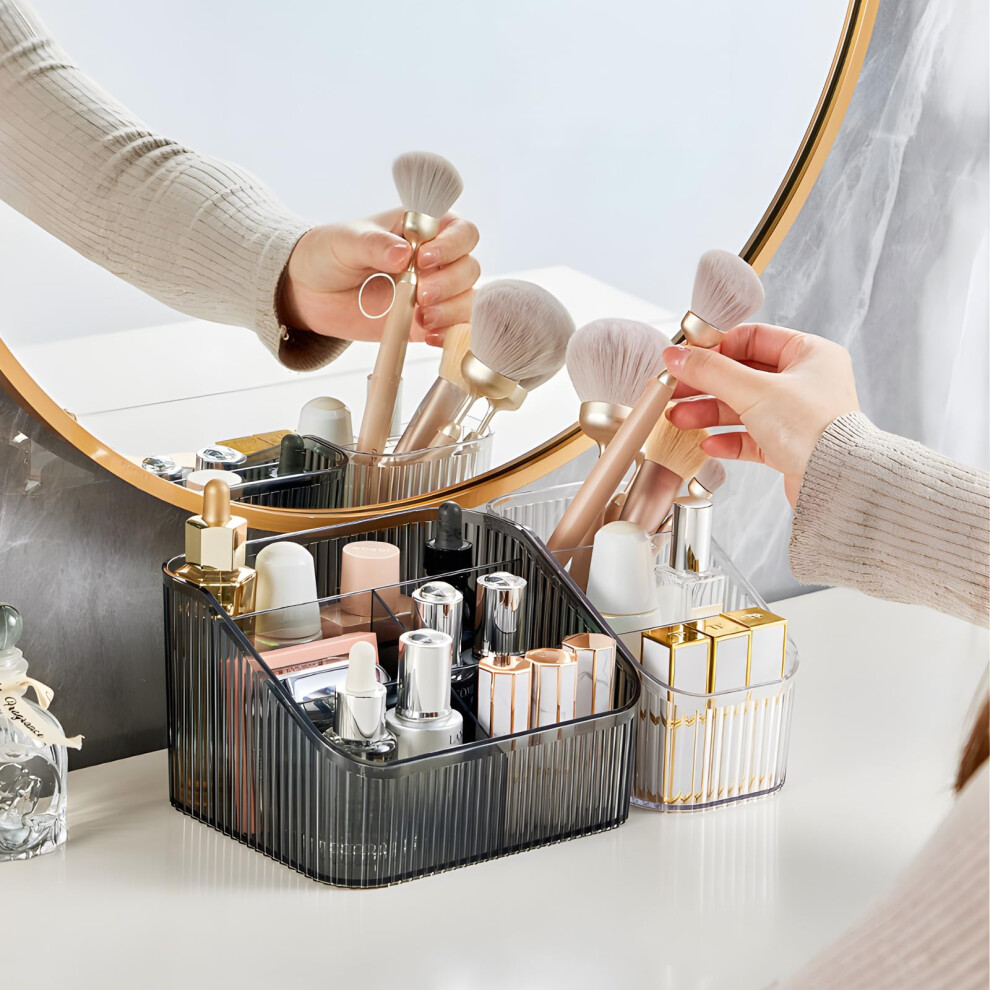 clear-makeup-organiser-box-for-vanity--makeup-brush-holder-with-6-cups--skincare-beauty-cosmetic-storage-box--dressing-table-organiser-storage