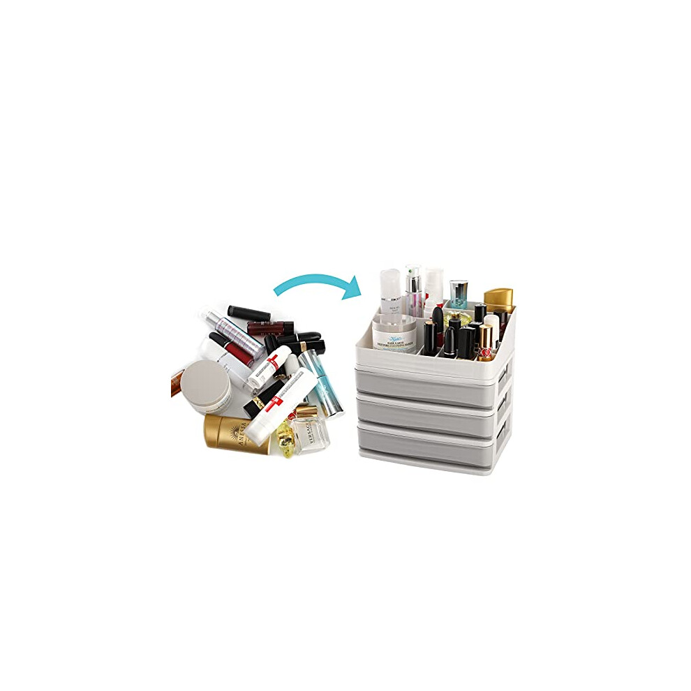 makeup-cosmetic-organizer-with-drawers--plastic-skincare-storage-box-with-lipstick-brush-holder--jewelry-vanity-organizer-desktop-sundry-storage-case