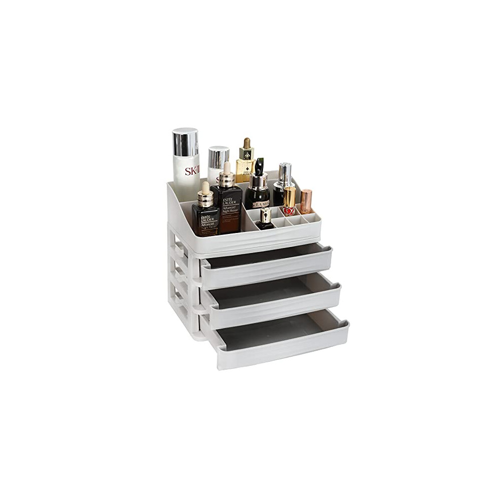 makeup-cosmetic-organizer-with-drawers--plastic-skincare-storage-box-with-lipstick-brush-holder--jewelry-vanity-organizer-desktop-sundry-storage-case