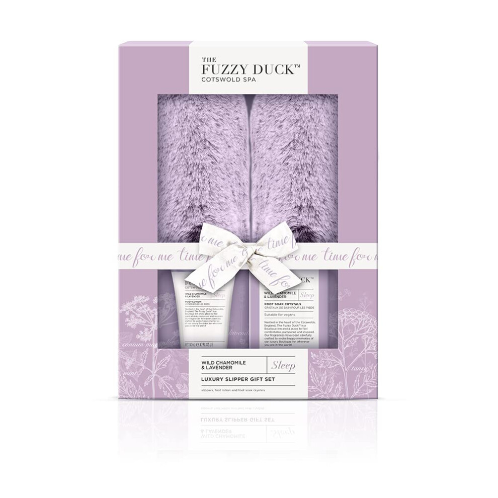 The Fuzzy Duck Cotswold Spa Luxury Slipper Gift Set (Pack of 1) - Vegan Friendly