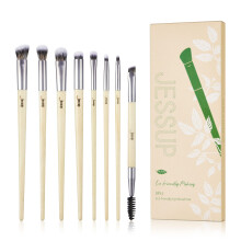 Jessup Lidschatten-Pinsel-Set, 8-teilig, Augen-Make-up-Pinsel, Premium, tierversuchsfrei, Lidschatten-Mischung, Concealer, Augenbrauen, Eyeliner, Spo