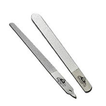 BeautyTrack 6-Inch Diamond Deb Nail File for Manicure Pedicure Grooming Foot Skin Podiatric Foot Care Instruments Stainless Steel (Pack of 2