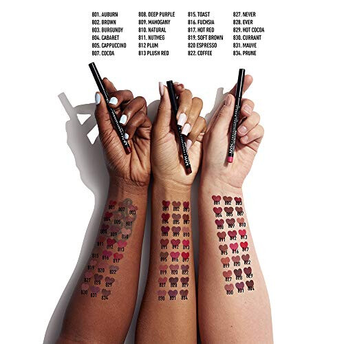 NYX Professional Makeup Slim Lip Pencil, 809 Mahagoni 2