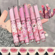 KTouler Σετ 6 Χρωμάτων Γλυκού Jelly Lipstick, Υγρό Χρώμα Χειλιών, Ενυδατικό Βάλσαμο Χειλιών