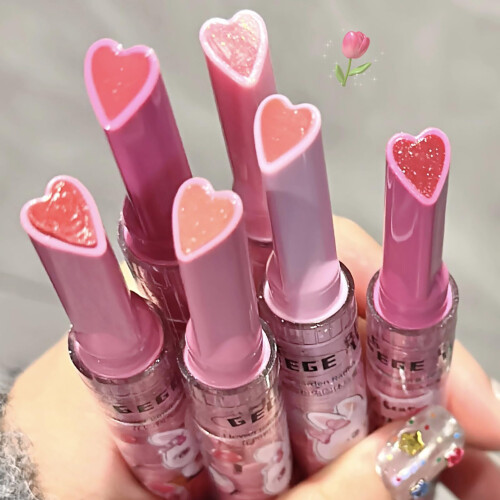 KTouler Σετ 6 Χρωμάτων Γλυκού Jelly Lipstick, Υγρό Χρώμα Χειλιών, Ενυδατικό Βάλσαμο Χειλιών 1